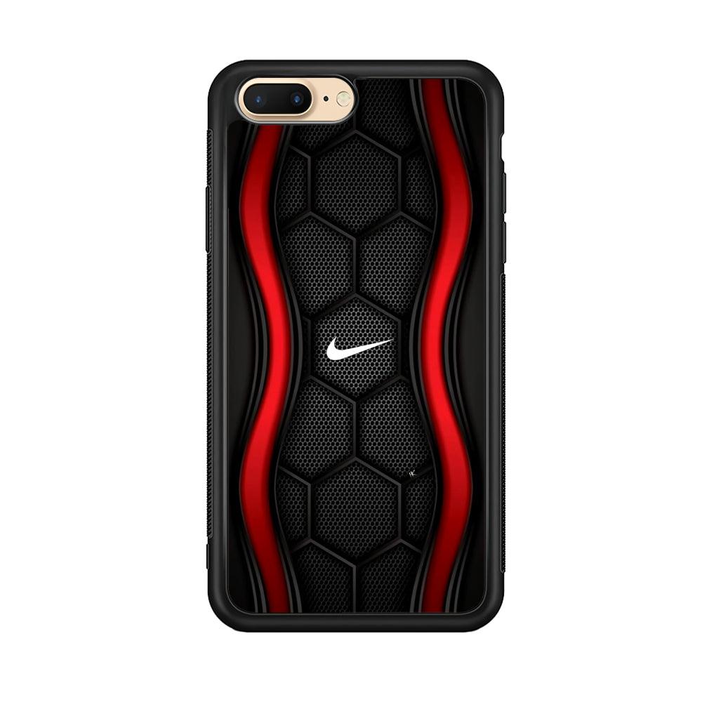 Nike Futuristic Hexagon Dome iPhone 7 Plus Case-Rubber Black (2D Case)-Oxvistore