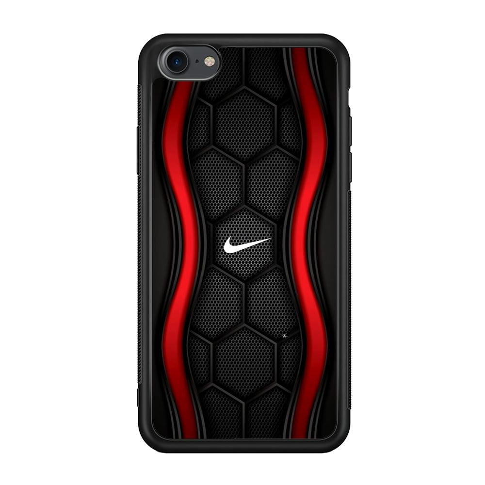 Nike Futuristic Hexagon Dome iPhone 7 Case-Rubber Black (2D Case)-Oxvistore