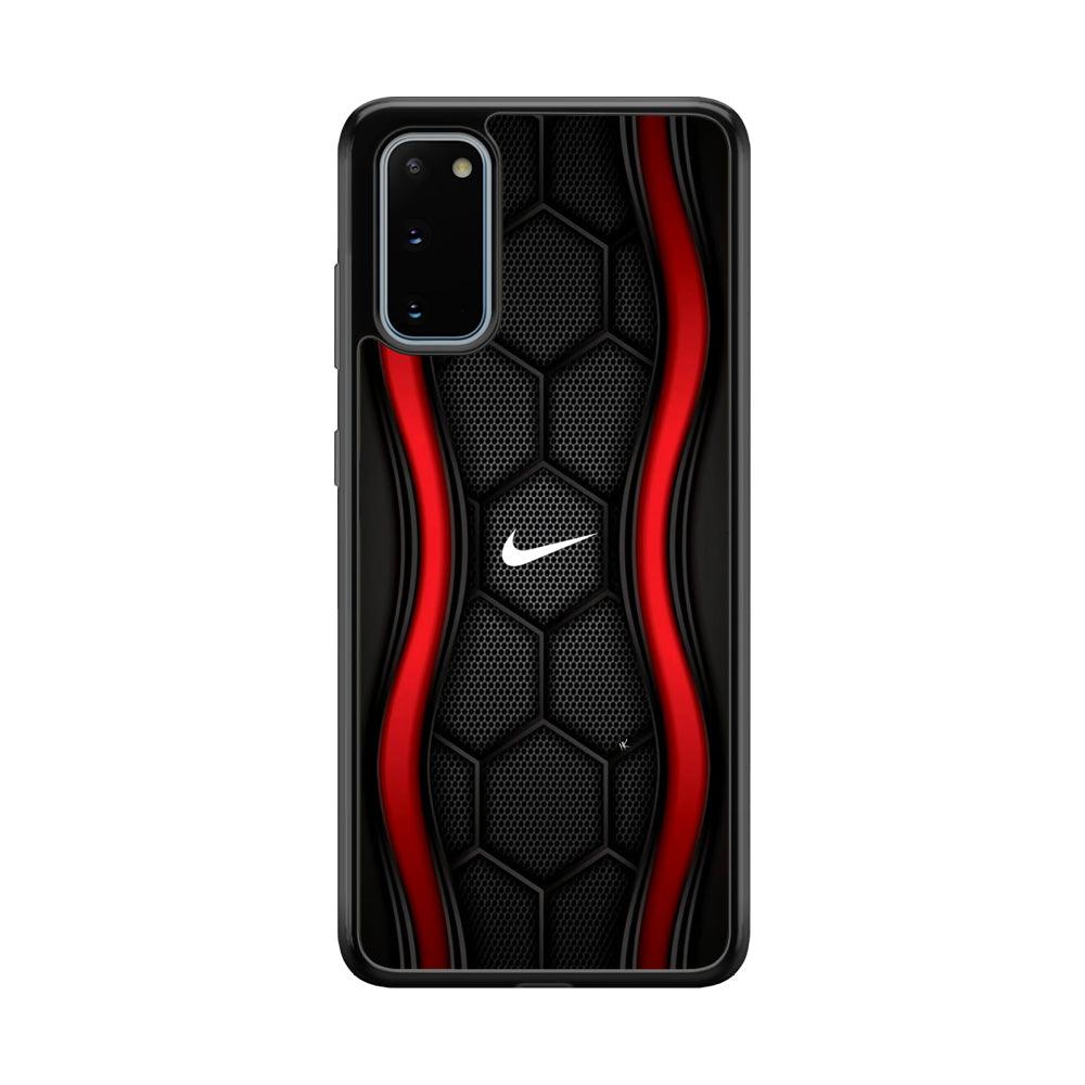 Nike Futuristic Hexagon Dome Samsung Galaxy S20 Case-Rubber Black (2D Case)-Oxvistore