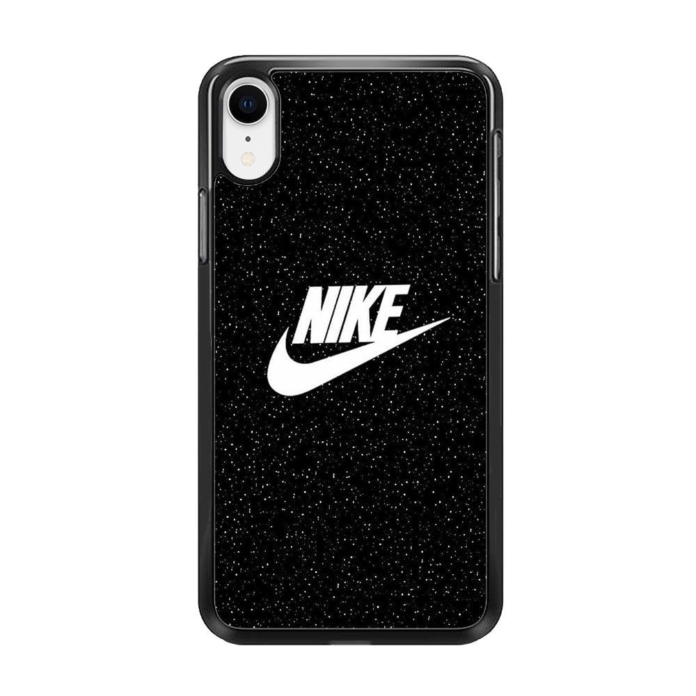 Nike Glitter Night iPhone XR Case-Rubber Black (2D Case)-Oxvistore