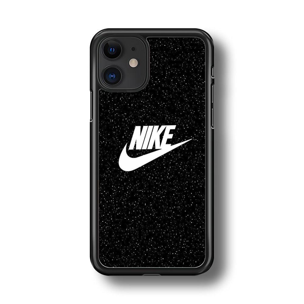 Nike Glitter Night iPhone 11 Case-Rubber Black (2D Case)-Oxvistore