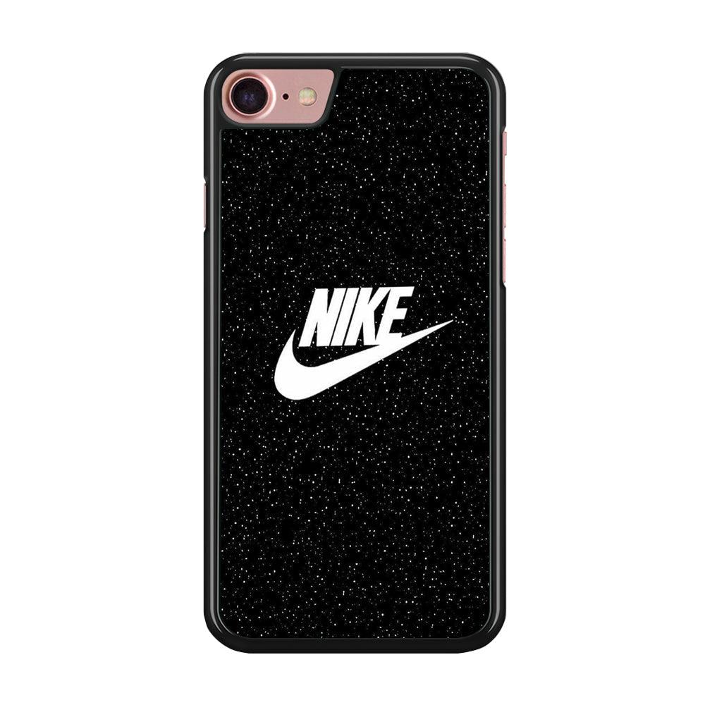 Nike Glitter Night iPhone 8 Case-Rubber Black (2D Case)-Oxvistore