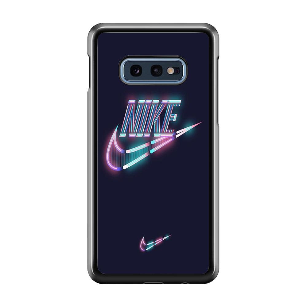 Nike Glowing Samsung Galaxy S10E Case-Rubber Black (2D Case)-Oxvistore