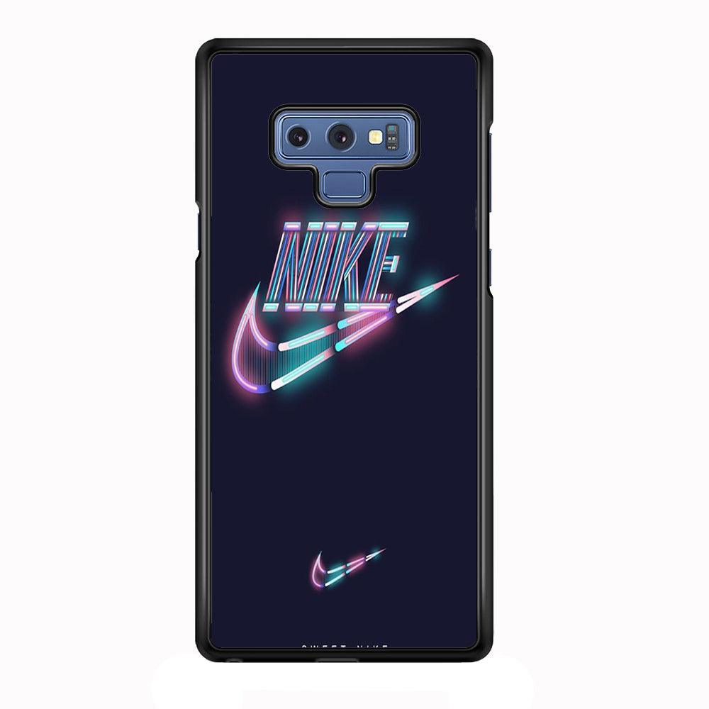 Nike Glowing Samsung Galaxy Note 9 Case-Rubber Black (2D Case)-Oxvistore