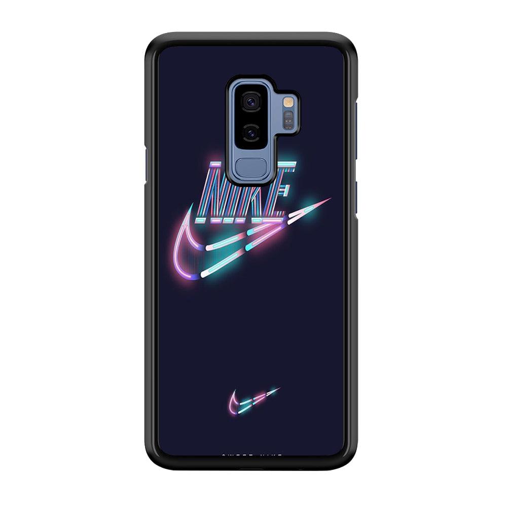 Nike Glowing Samsung Galaxy S9 Plus Case-Rubber Black (2D Case)-Oxvistore