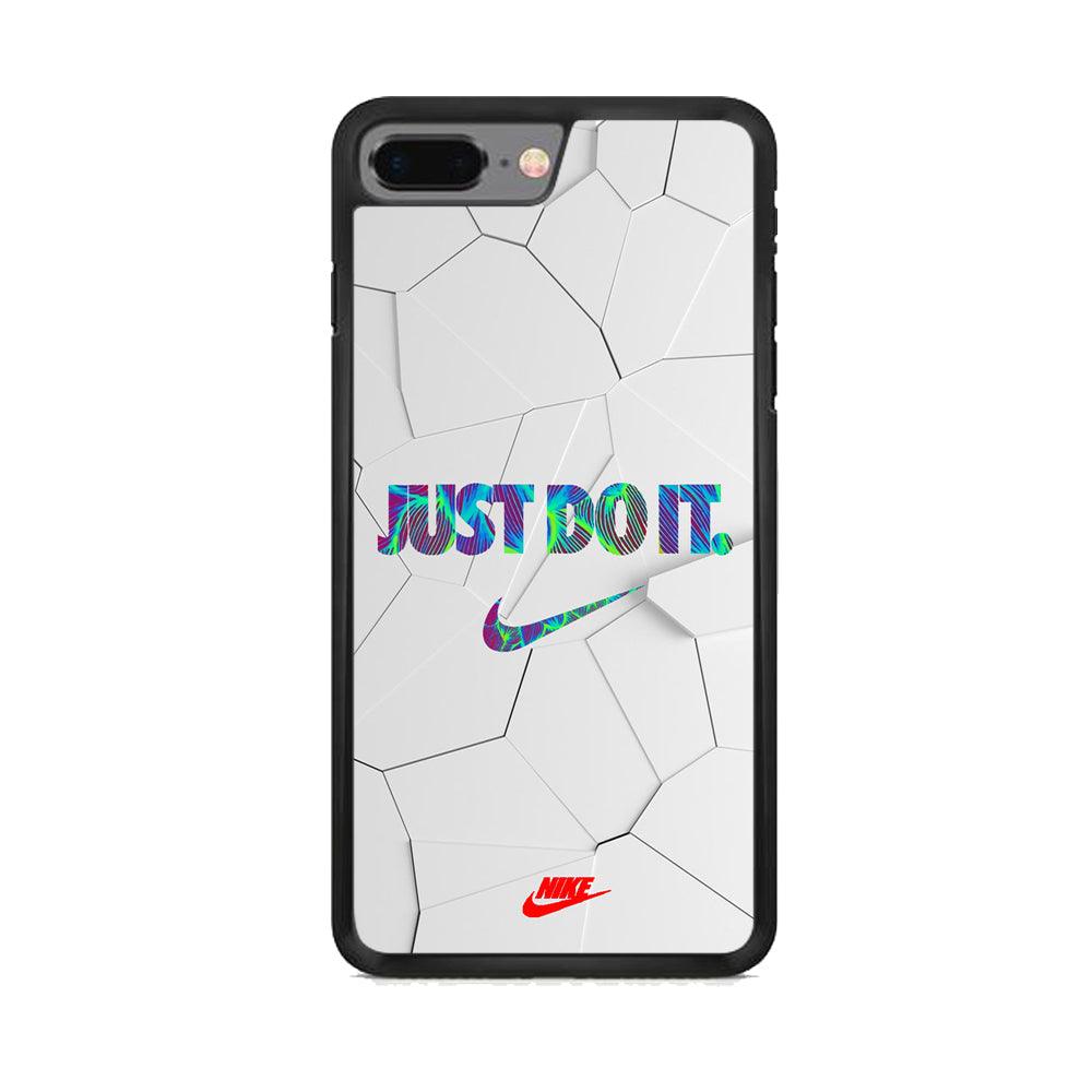 Nike Glowing Inside iPhone 8 Plus Case-Rubber Black (2D Case)-Oxvistore