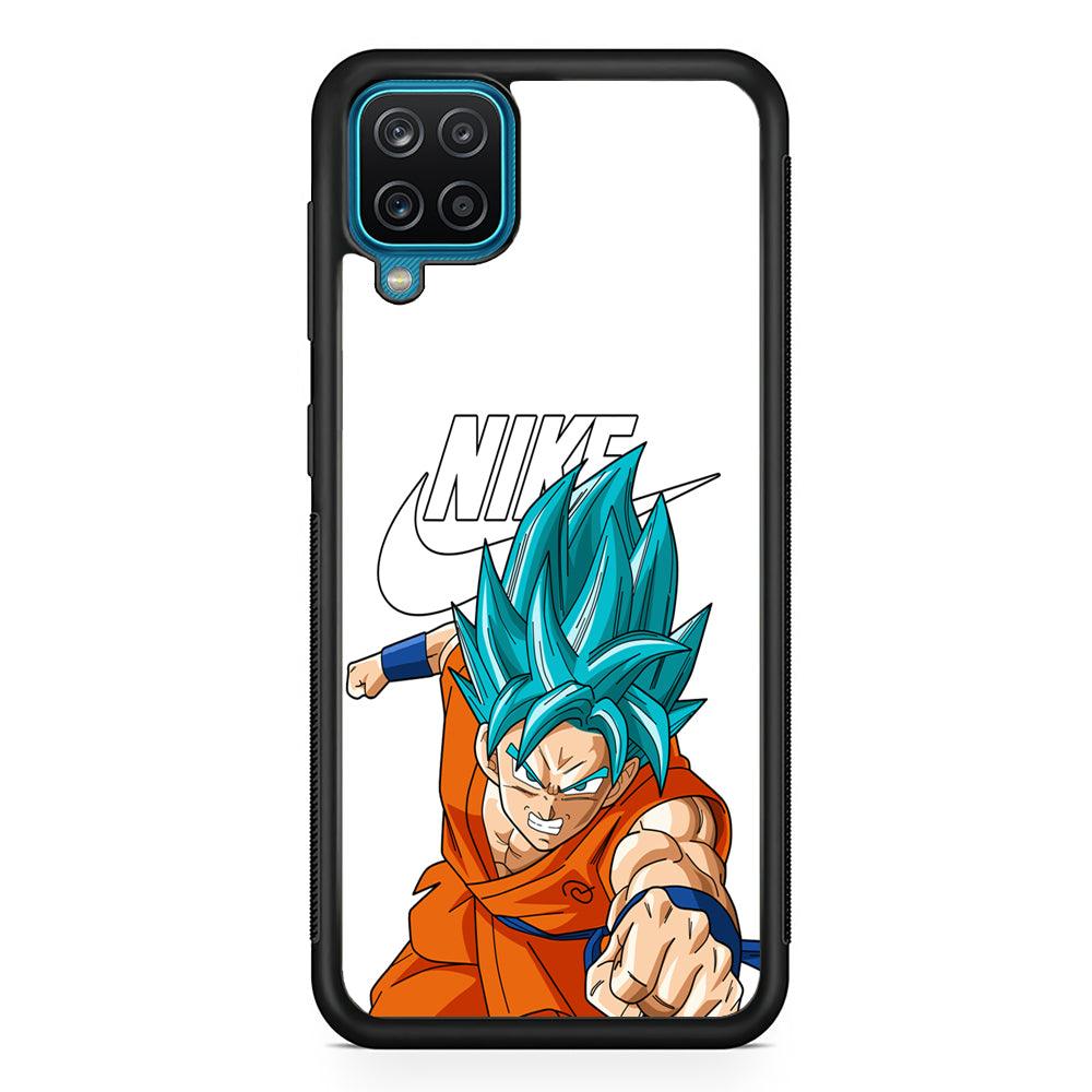 Nike Goku Fight Samsung Galaxy A12 Case-Rubber Black (2D Case)-Oxvistore