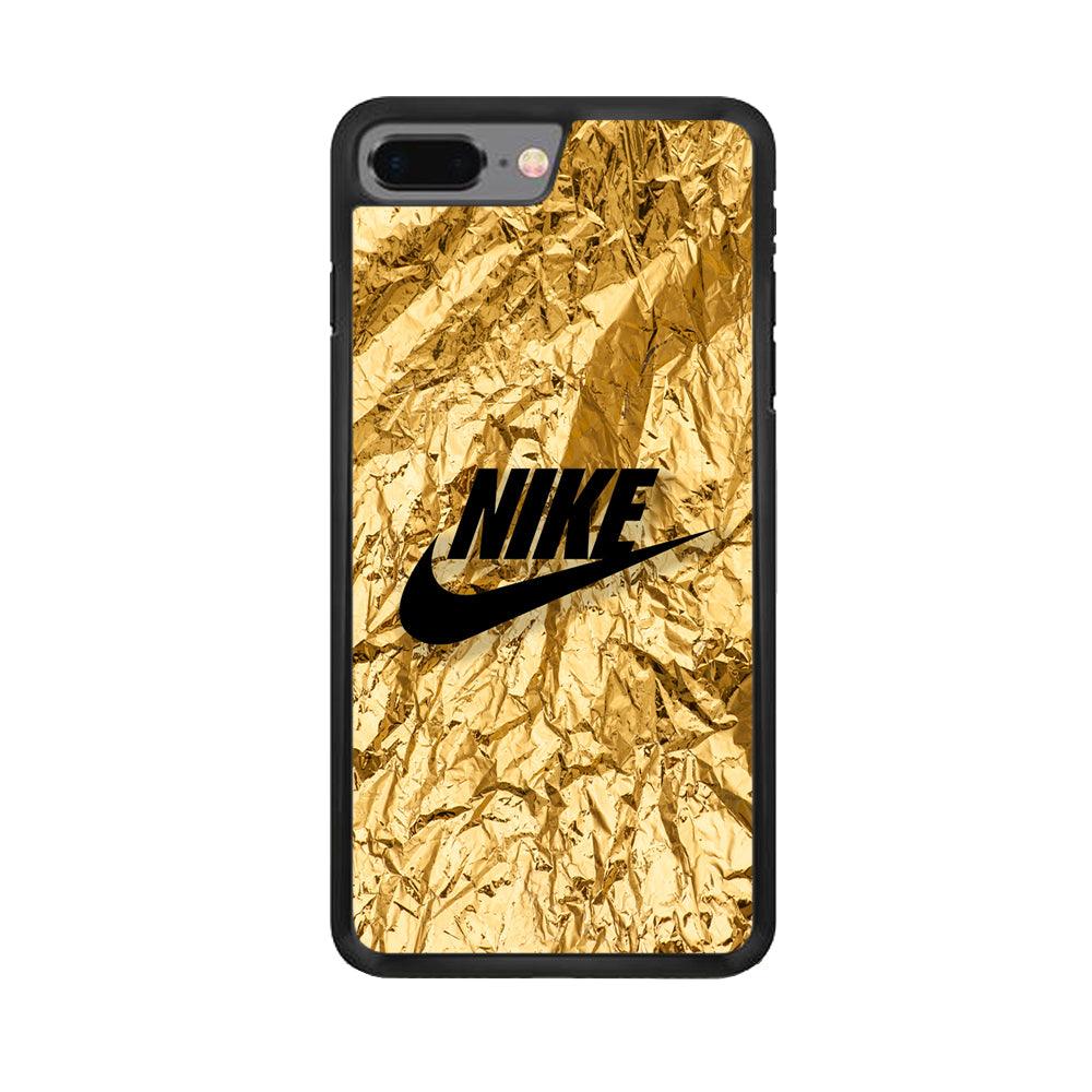 Nike Gold Paper iPhone 7 Plus Case-Rubber Black (2D Case)-Oxvistore