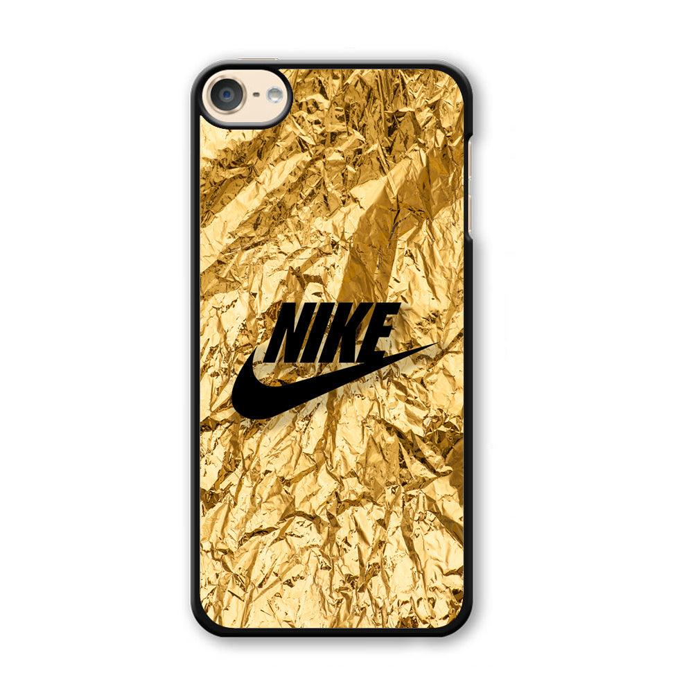 Nike Gold Paper iPod Touch 6 Case-Plastic Black (2D Case)-Oxvistore