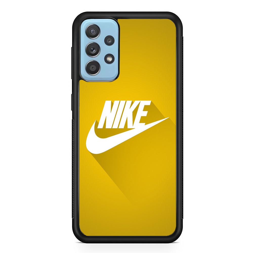 Nike Gold Shadow Samsung Galaxy A52 Case-Rubber Black (2D Case)-Oxvistore