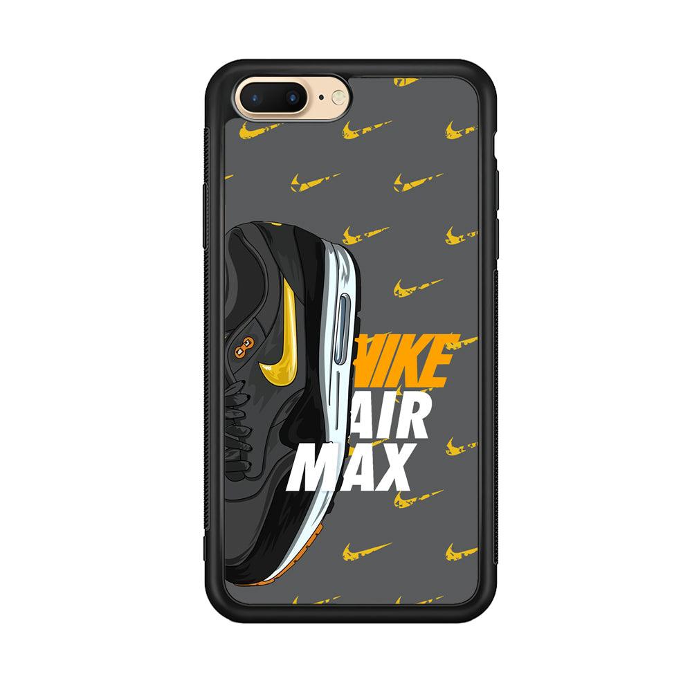 Nike Golden of Air Max iPhone 7 Plus Case-Rubber Black (2D Case)-Oxvistore