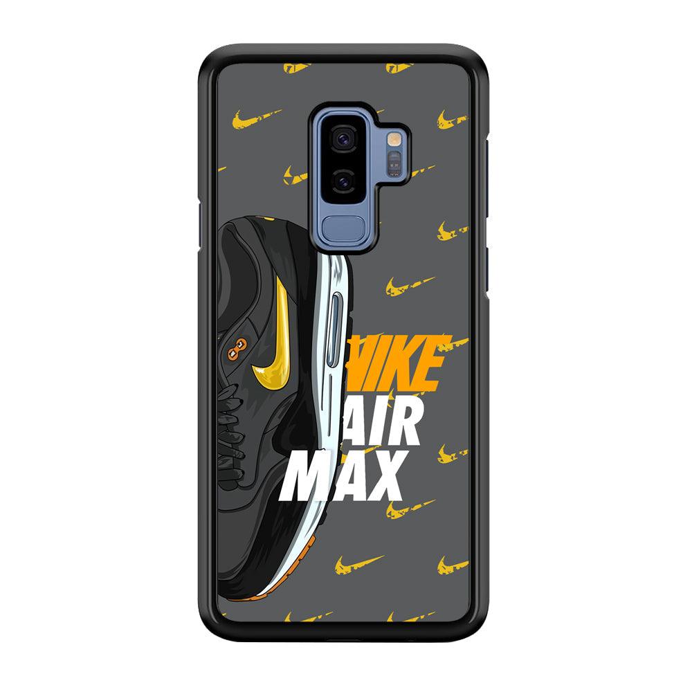 Nike Golden of Air Max Samsung Galaxy S9 Plus Case-Rubber Black (2D Case)-Oxvistore