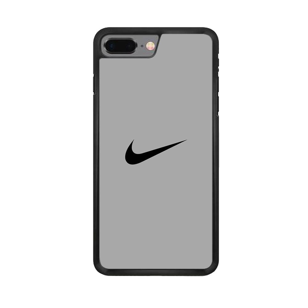 Nike Gray Full iPhone 7 Plus Case-Rubber Black (2D Case)-Oxvistore