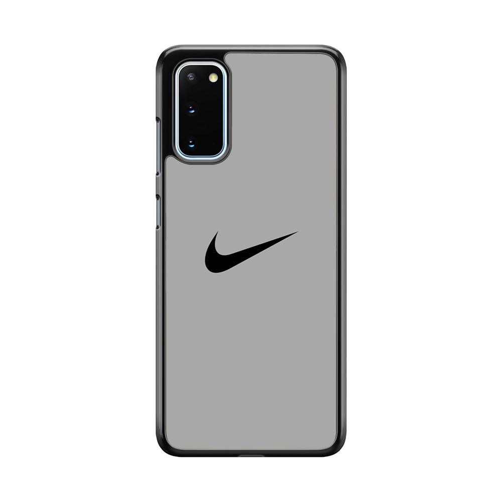 Nike Gray Full Samsung Galaxy S20 Case-Rubber Black (2D Case)-Oxvistore