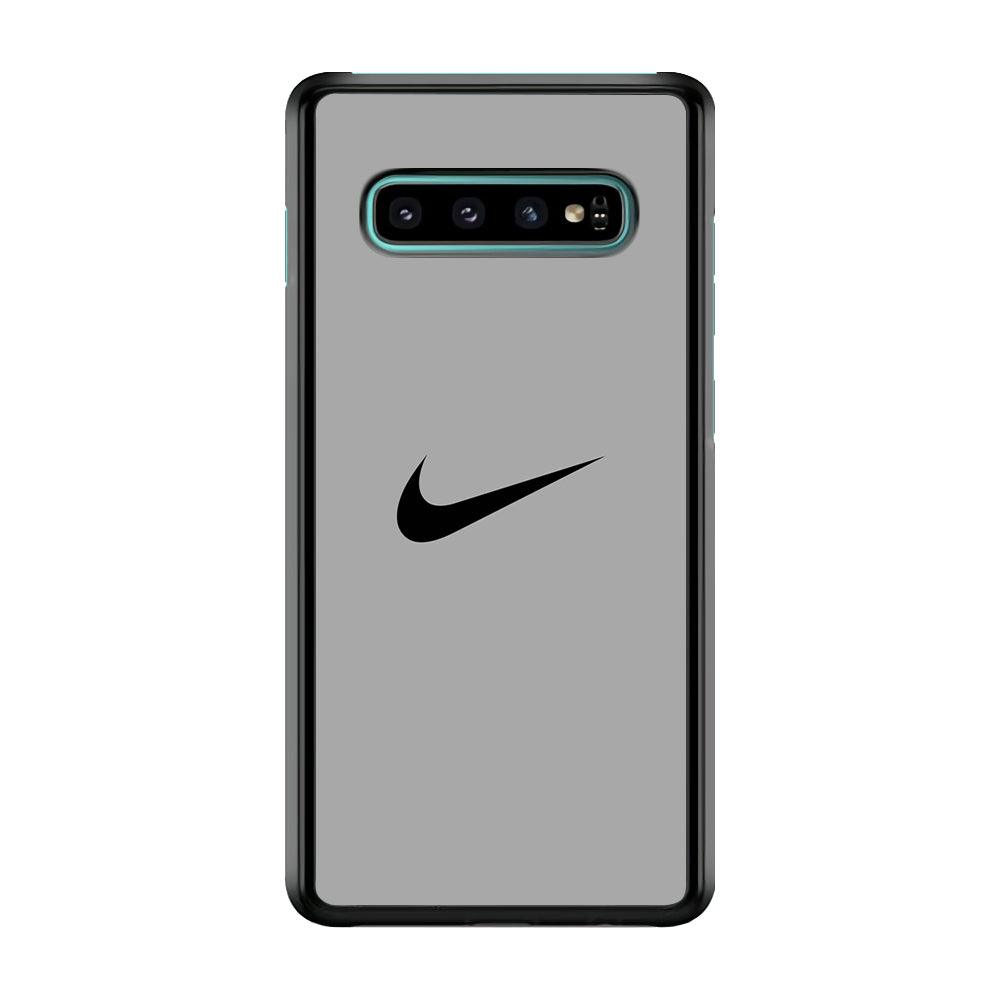 Nike Gray Full Samsung Galaxy S10 Plus Case-Rubber Black (2D Case)-Oxvistore