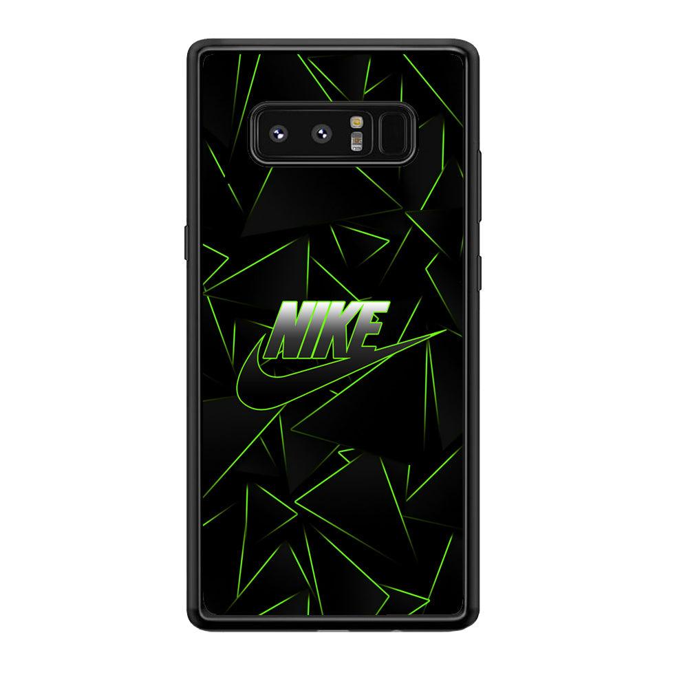 Nike Green Laser Point Samsung Galaxy Note 8 Case-Rubber Black (2D Case)-Oxvistore