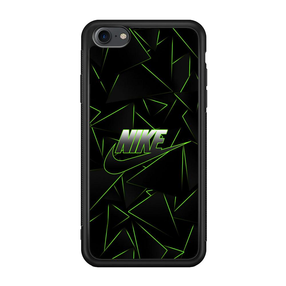 Nike Green Laser Point iPhone 7 Case-Rubber Black (2D Case)-Oxvistore