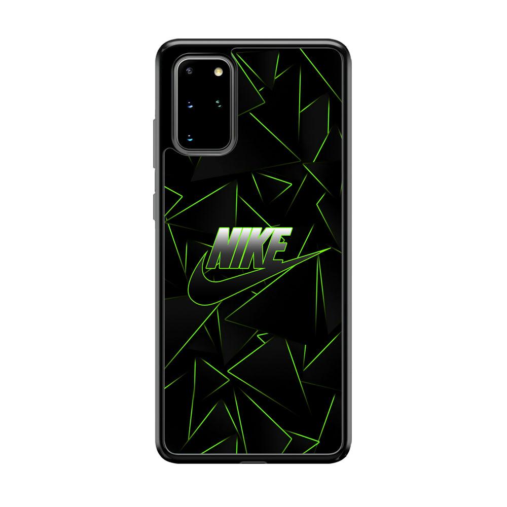 Nike Green Laser Point Samsung Galaxy S20 Plus Case-Rubber Black (2D Case)-Oxvistore