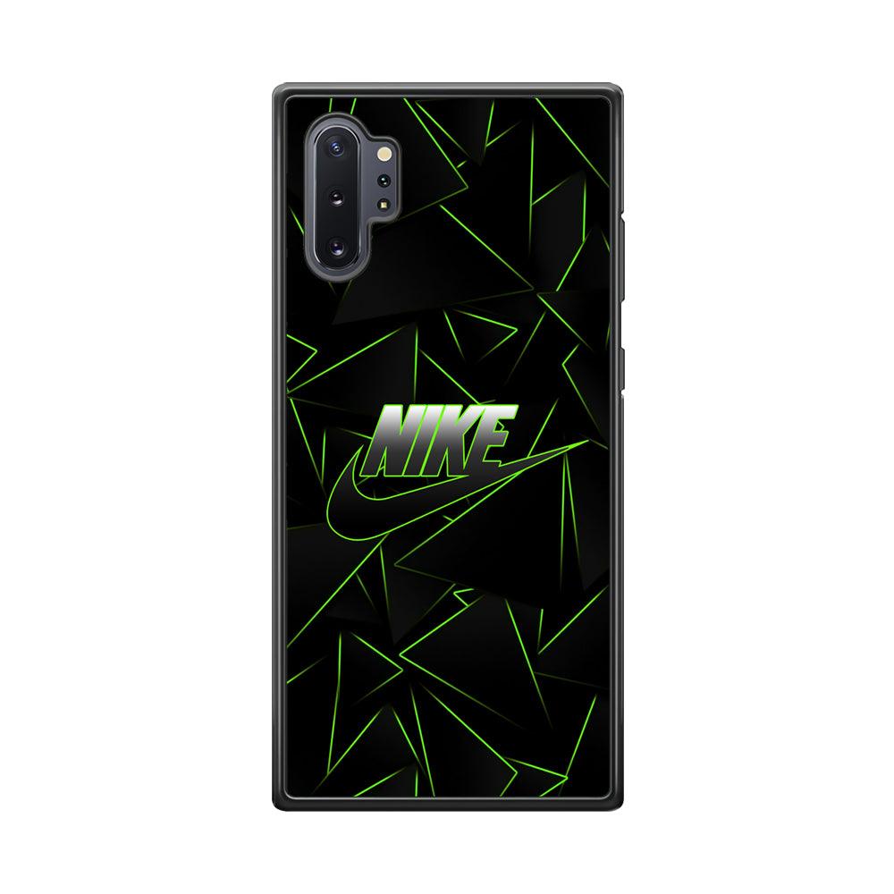 Nike Green Laser Point Samsung Galaxy Note 10 Plus Case-Rubber Black (2D Case)-Oxvistore