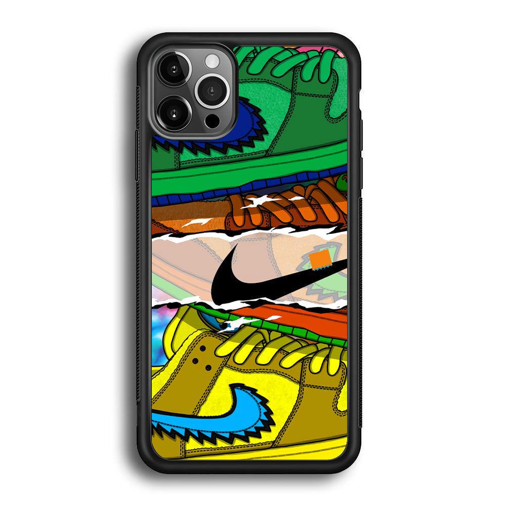 Nike Hippie Velvet iPhone 12 Pro Case-Rubber Black (2D Case)-Oxvistore