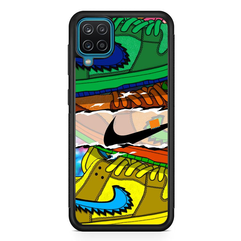 Nike Hippie Velvet Samsung Galaxy A12 Case-Rubber Black (2D Case)-Oxvistore