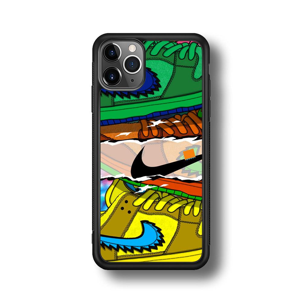 Nike Hippie Velvet iPhone 11 Pro Case-Rubber Black (2D Case)-Oxvistore