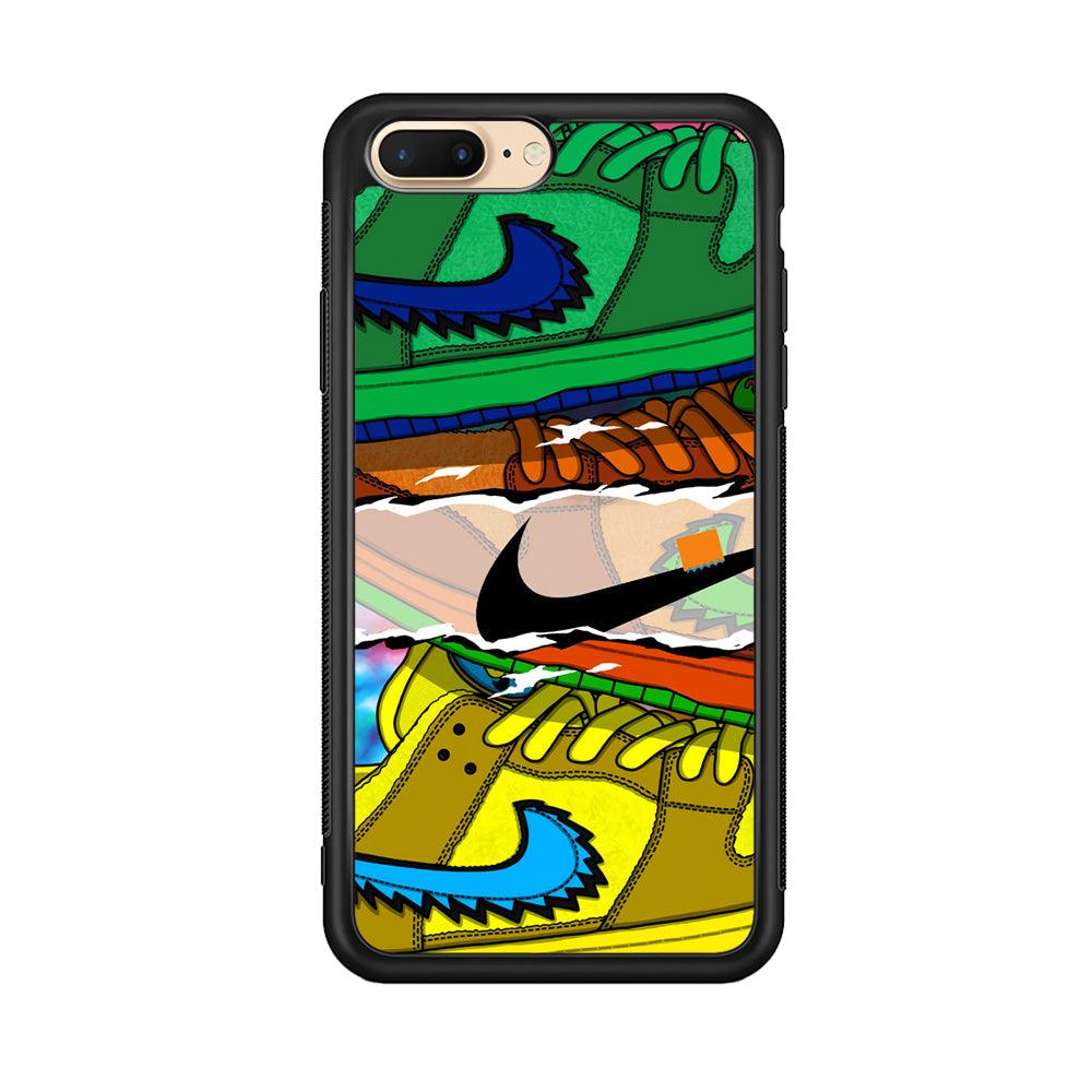 Nike Hippie Velvet iPhone 7 Plus Case-Rubber Black (2D Case)-Oxvistore