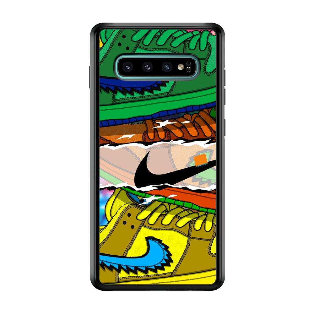 Nike Hippie Velvet Samsung Galaxy S10 Plus Case-Rubber Black (2D Case)-Oxvistore