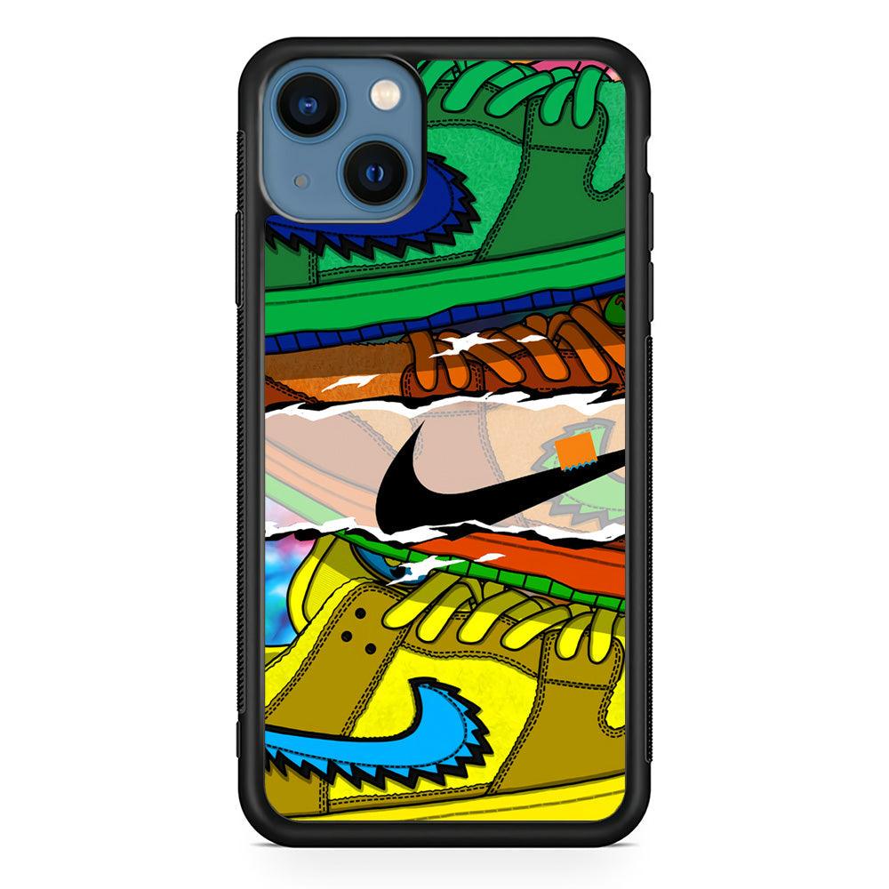 Nike Hippie Velvet iPhone 13 Case-Rubber Black (2D Case)-Oxvistore