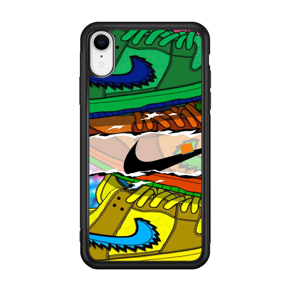 Nike Hippie Velvet iPhone XR Case-Rubber Black (2D Case)-Oxvistore