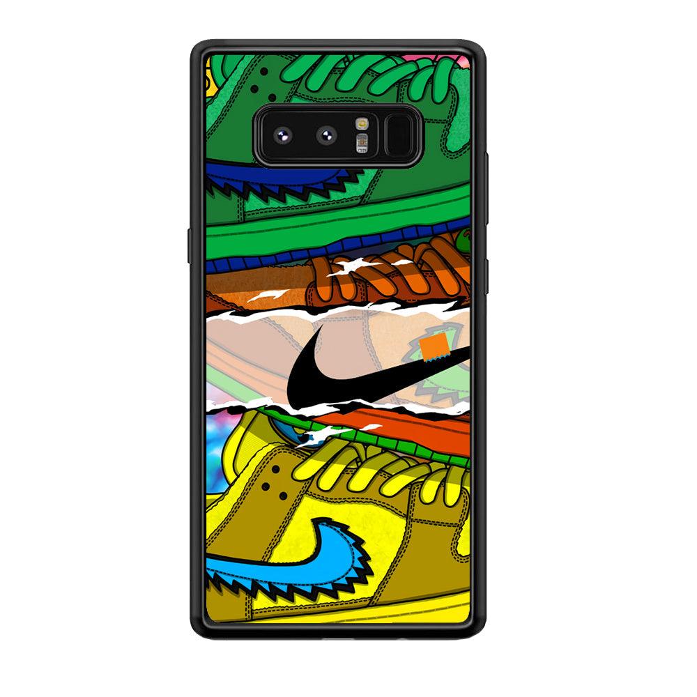 Nike Hippie Velvet Samsung Galaxy Note 8 Case-Rubber Black (2D Case)-Oxvistore