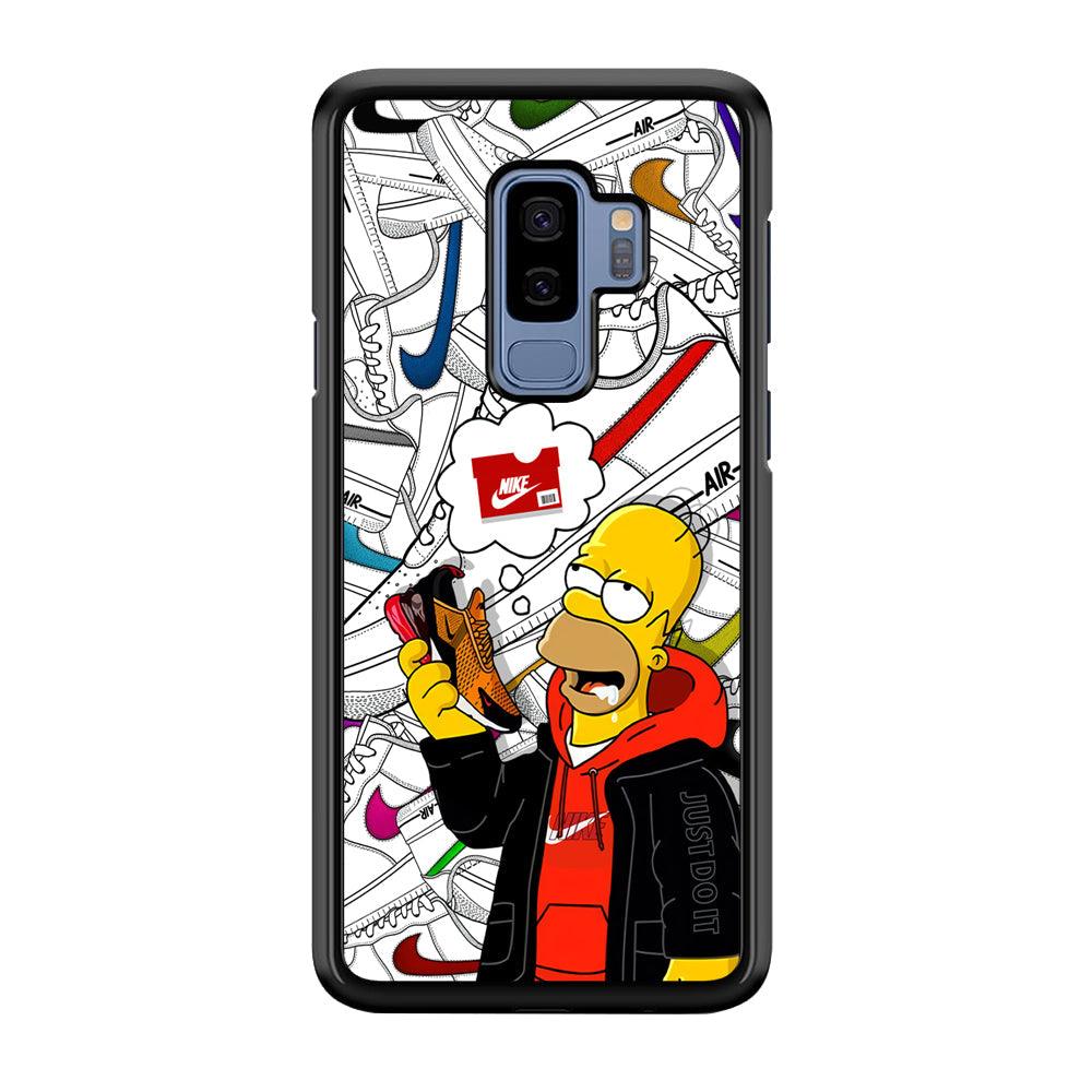 Nike Homer's Dream Samsung Galaxy S9 Plus Case-Rubber Black (2D Case)-Oxvistore