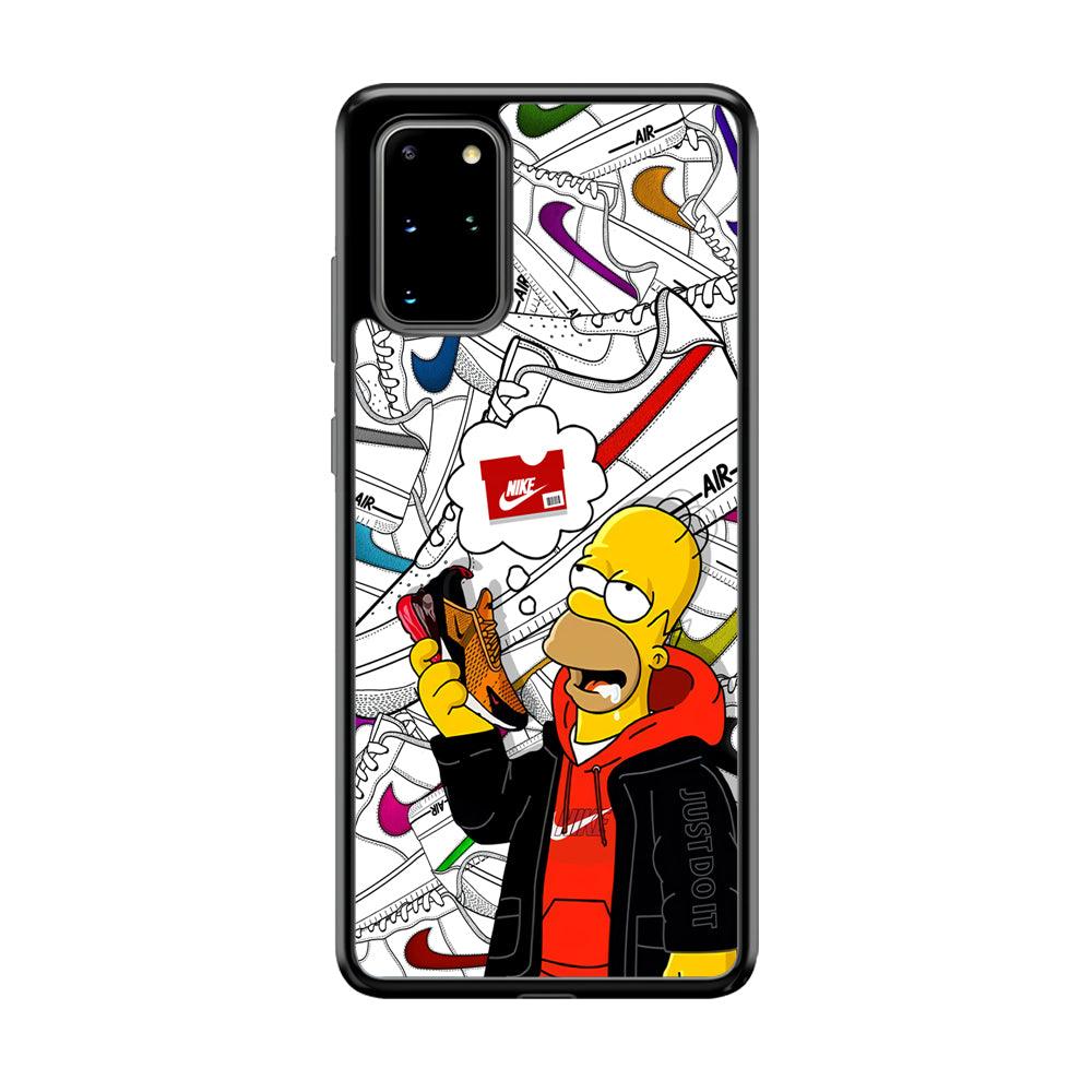 Nike Homer's Dream Samsung Galaxy S20 Plus Case-Rubber Black (2D Case)-Oxvistore