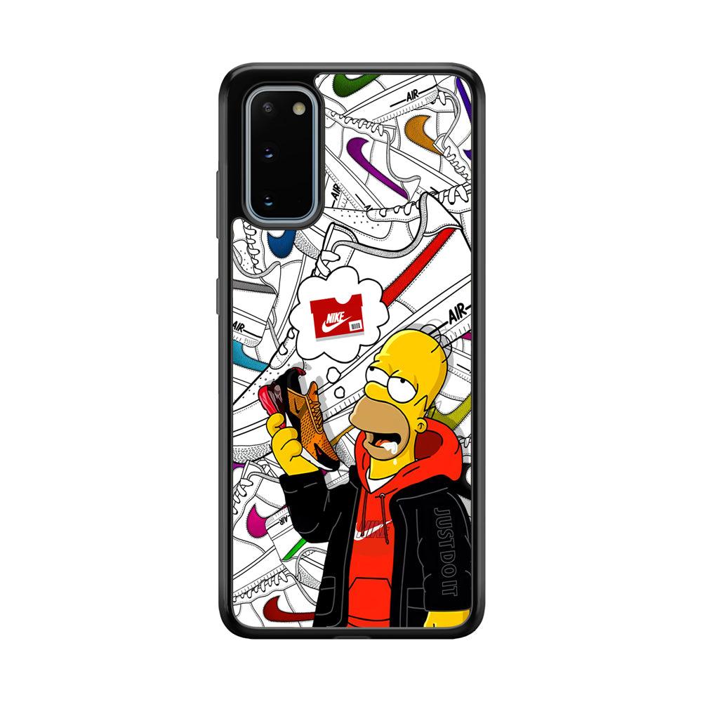 Nike Homer's Dream Samsung Galaxy S20 Case-Rubber Black (2D Case)-Oxvistore