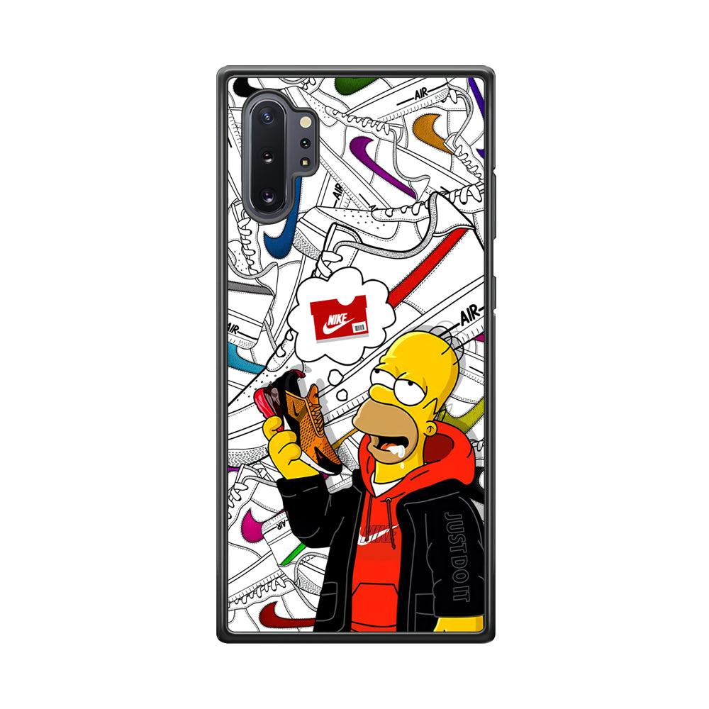 Nike Homer's Dream Samsung Galaxy Note 10 Plus Case-Rubber Black (2D Case)-Oxvistore