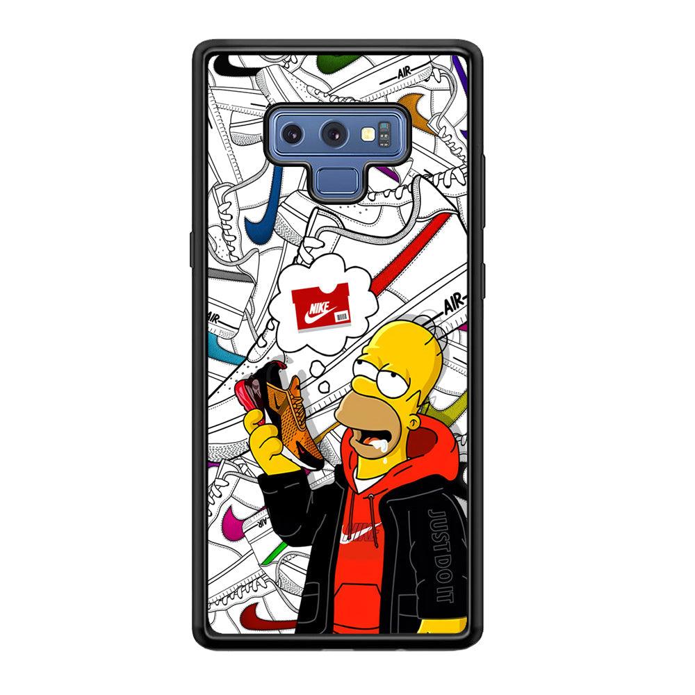 Nike Homer's Dream Samsung Galaxy Note 9 Case-Rubber Black (2D Case)-Oxvistore