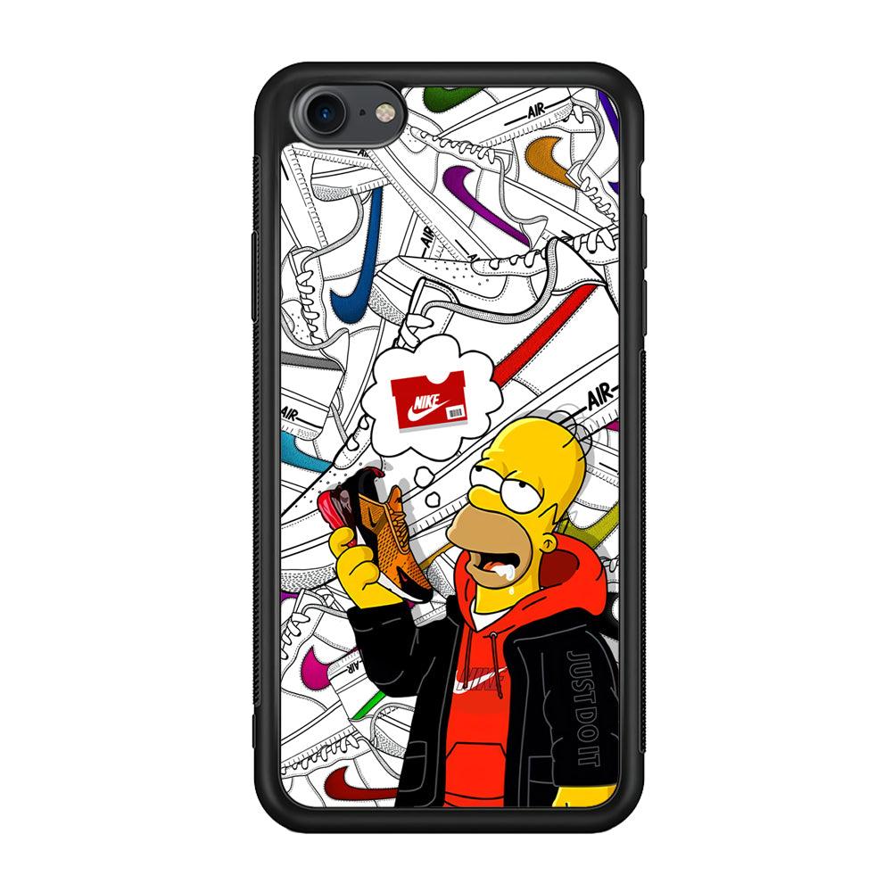 Nike Homer's Dream iPhone 8 Case-Rubber Black (2D Case)-Oxvistore