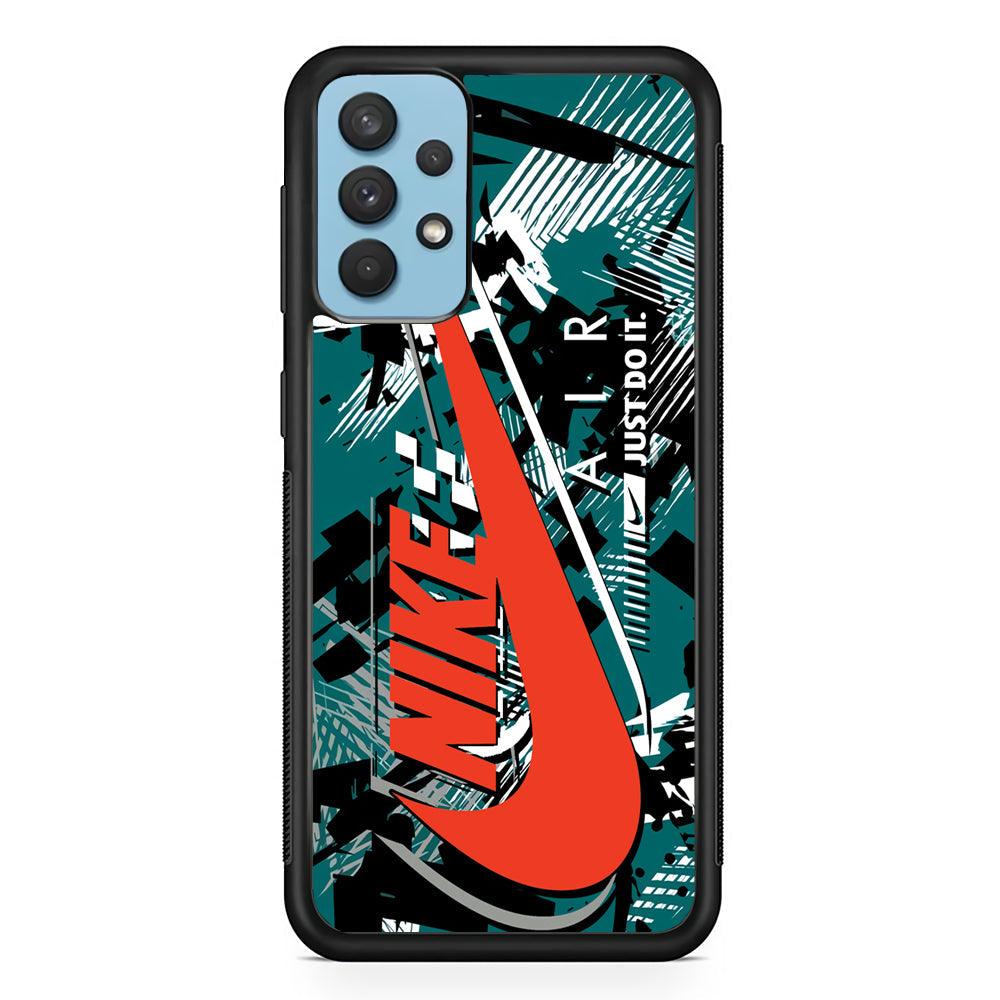 Nike Horizon Flag Samsung Galaxy A32 Case-Rubber Black (2D Case)-Oxvistore