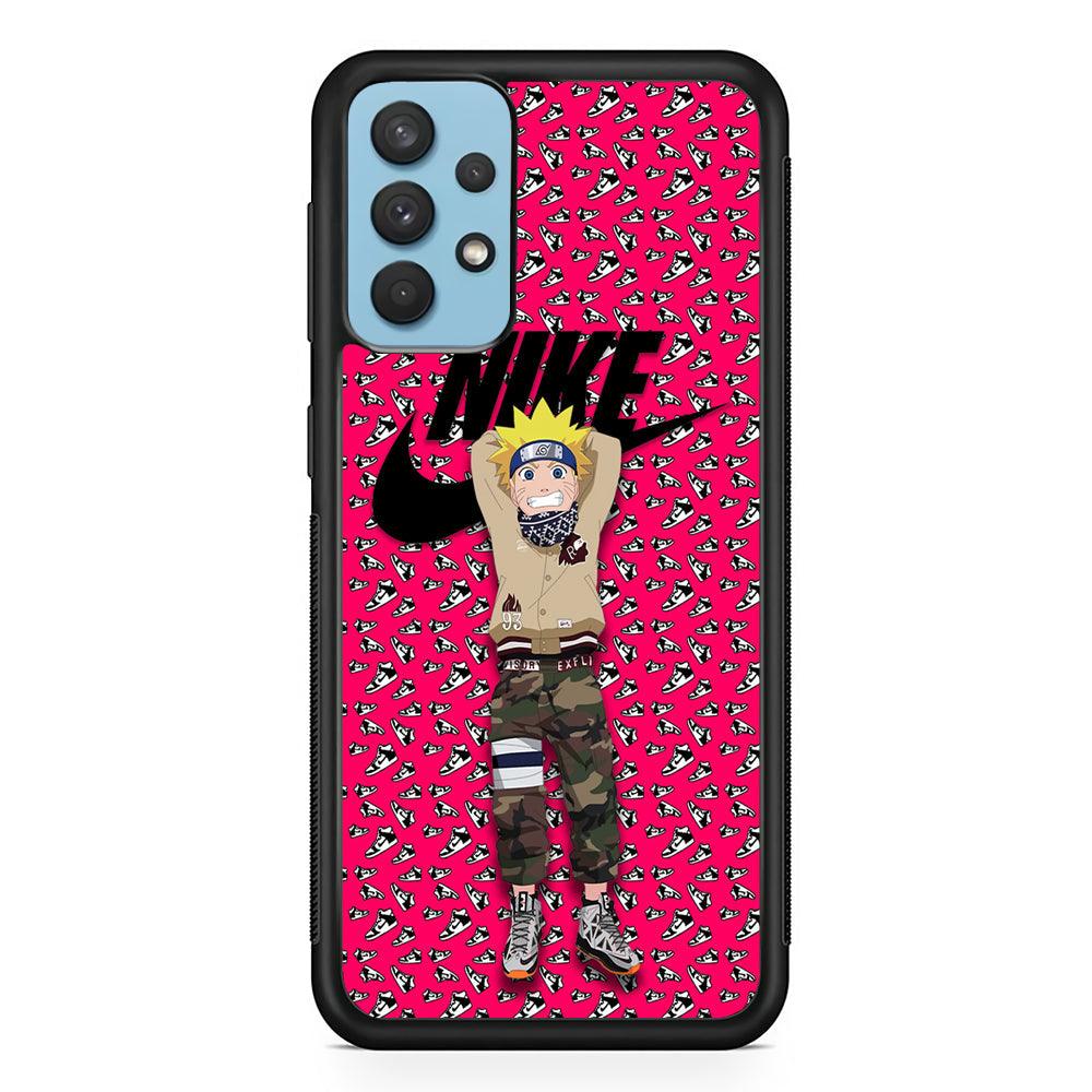 Nike Hype Naruto Kid Samsung Galaxy A32 Case-Rubber Black (2D Case)-Oxvistore