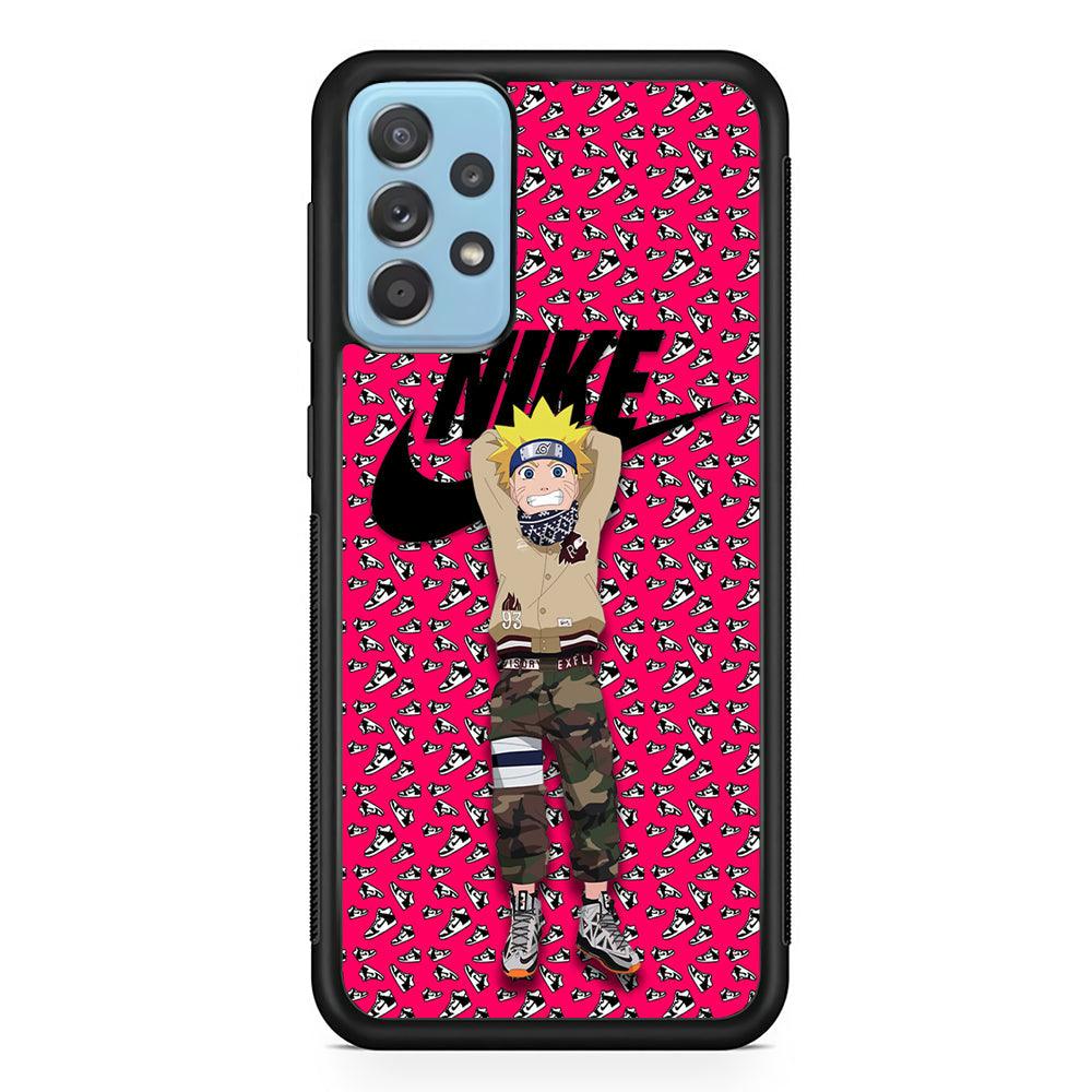 Nike Hype Naruto Kid Samsung Galaxy A72 Case-Rubber Black (2D Case)-Oxvistore