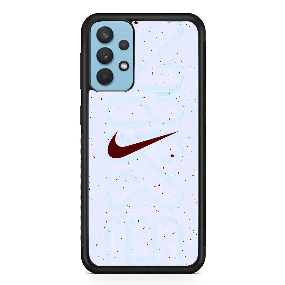 Nike Invisible Shadow Samsung Galaxy A32 Case-Rubber Black (2D Case)-Oxvistore