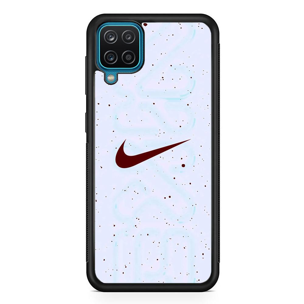 Nike Invisible Shadow Samsung Galaxy A12 Case-Rubber Black (2D Case)-Oxvistore