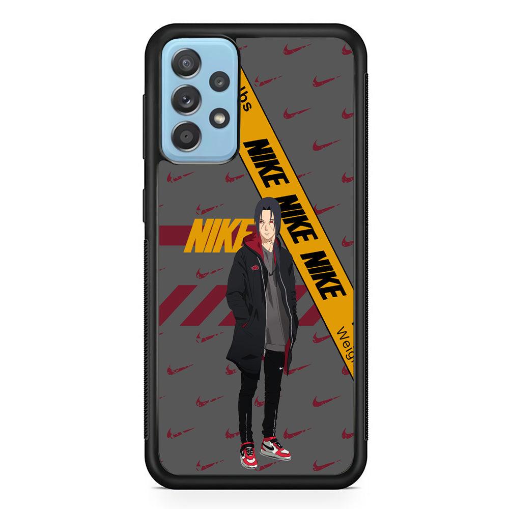 Nike Itachi Casual Suit Samsung Galaxy A52 Case-Rubber Black (2D Case)-Oxvistore