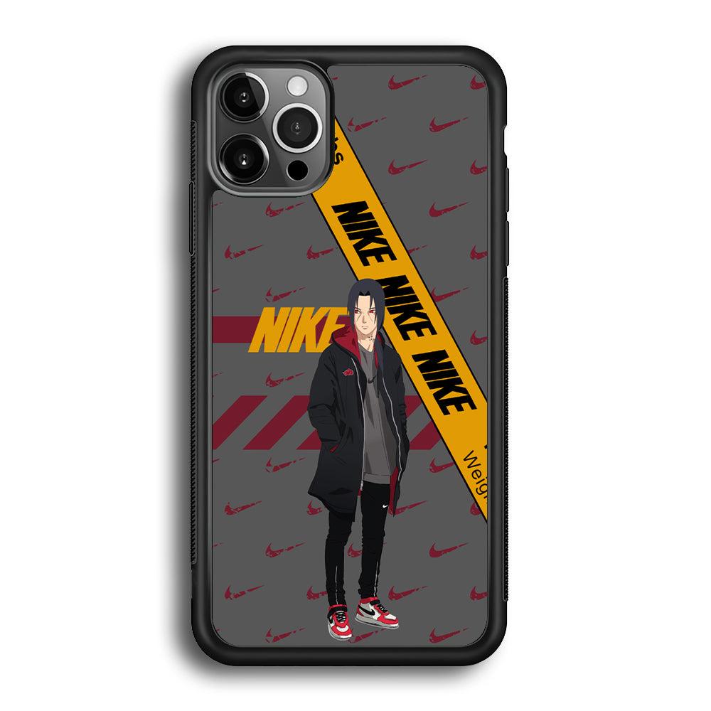 Nike Itachi Casual Suit iPhone 12 Pro Case-Rubber Black (2D Case)-Oxvistore