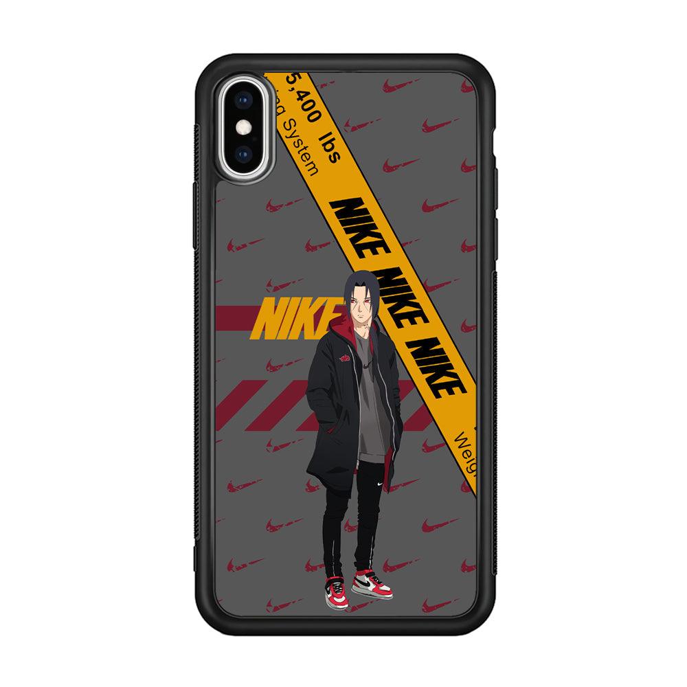 Nike Itachi Casual Suit iPhone Xs Max Case-Rubber Black (2D Case)-Oxvistore