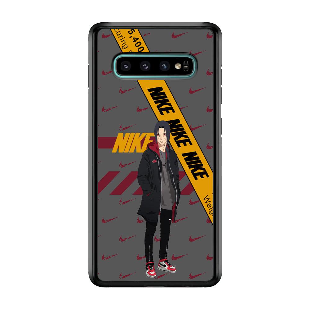 Nike Itachi Casual Suit Samsung Galaxy S10 Plus Case-Rubber Black (2D Case)-Oxvistore