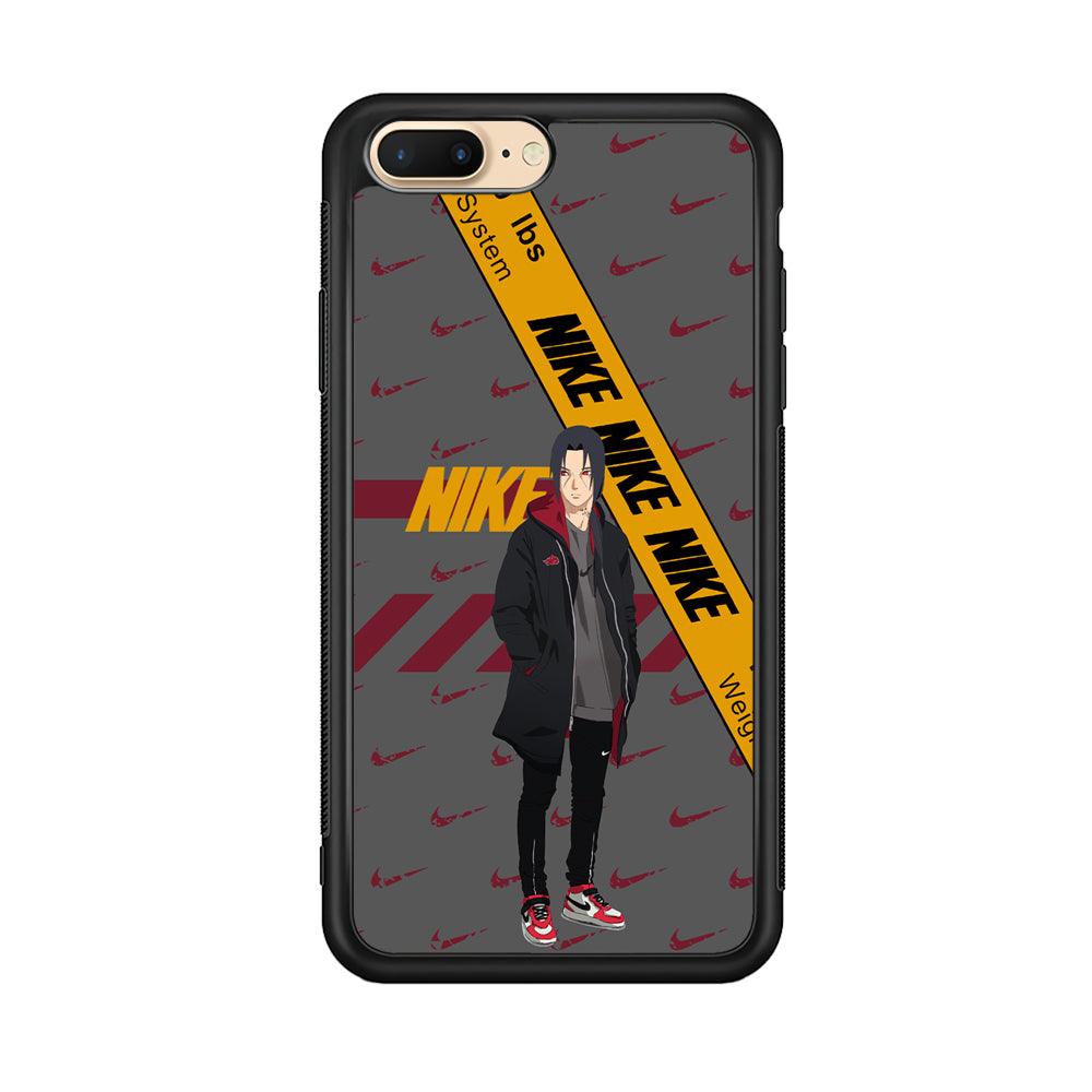 Nike Itachi Casual Suit iPhone 8 Plus Case-Rubber Black (2D Case)-Oxvistore