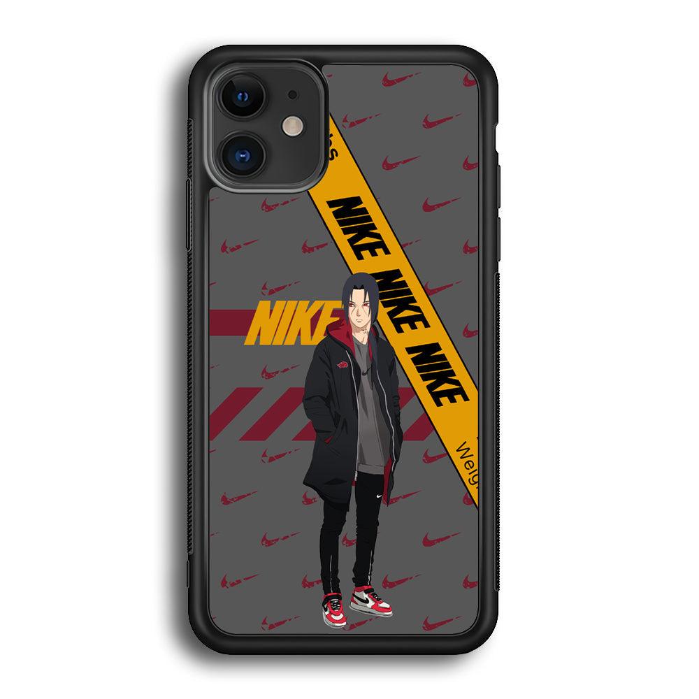 Nike Itachi Casual Suit iPhone 12 Case-Rubber Black (2D Case)-Oxvistore