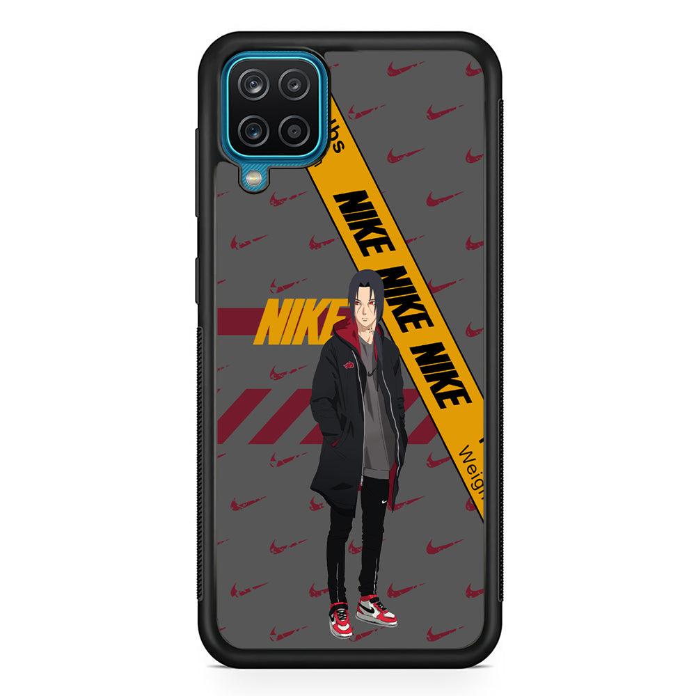 Nike Itachi Casual Suit Samsung Galaxy A12 Case-Rubber Black (2D Case)-Oxvistore
