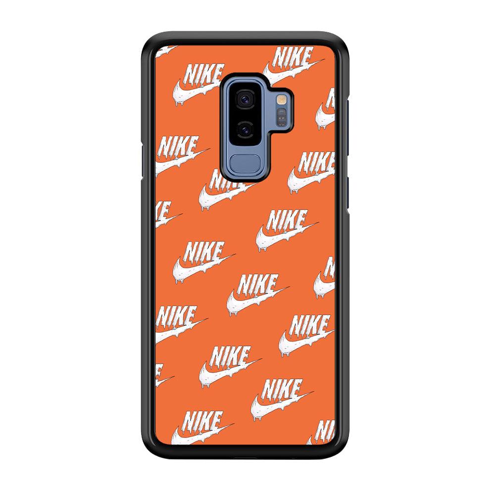 Nike Juice Creamy Orange Samsung Galaxy S9 Plus Case-Rubber Black (2D Case)-Oxvistore